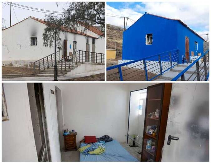 Imágenes del estado de abandono del inmueble y cómo ha quedado tras las reformas de los okupas/Canarias7.